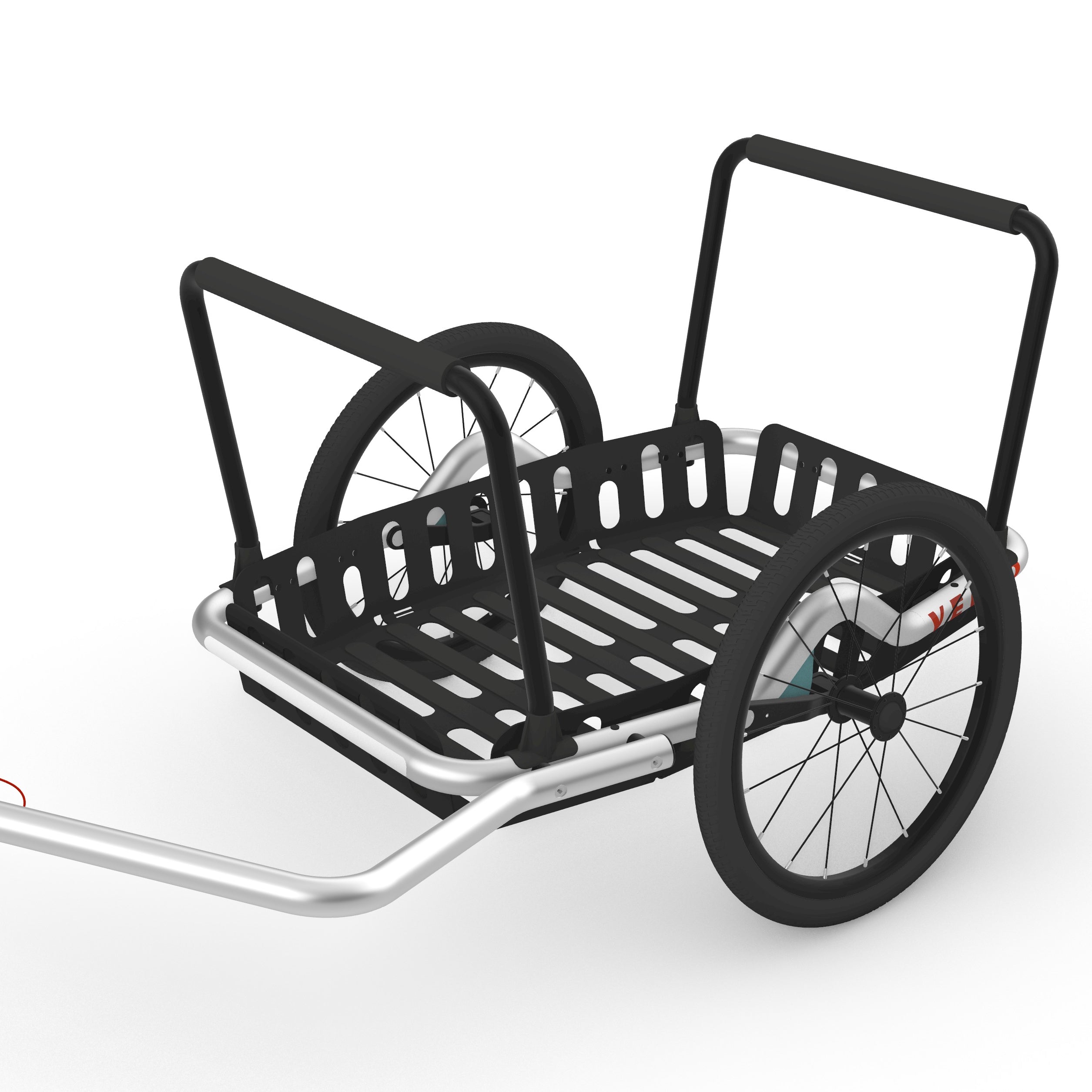 VEOLO Gepäck-Fahrradanhänger mit montierten Packbügeln