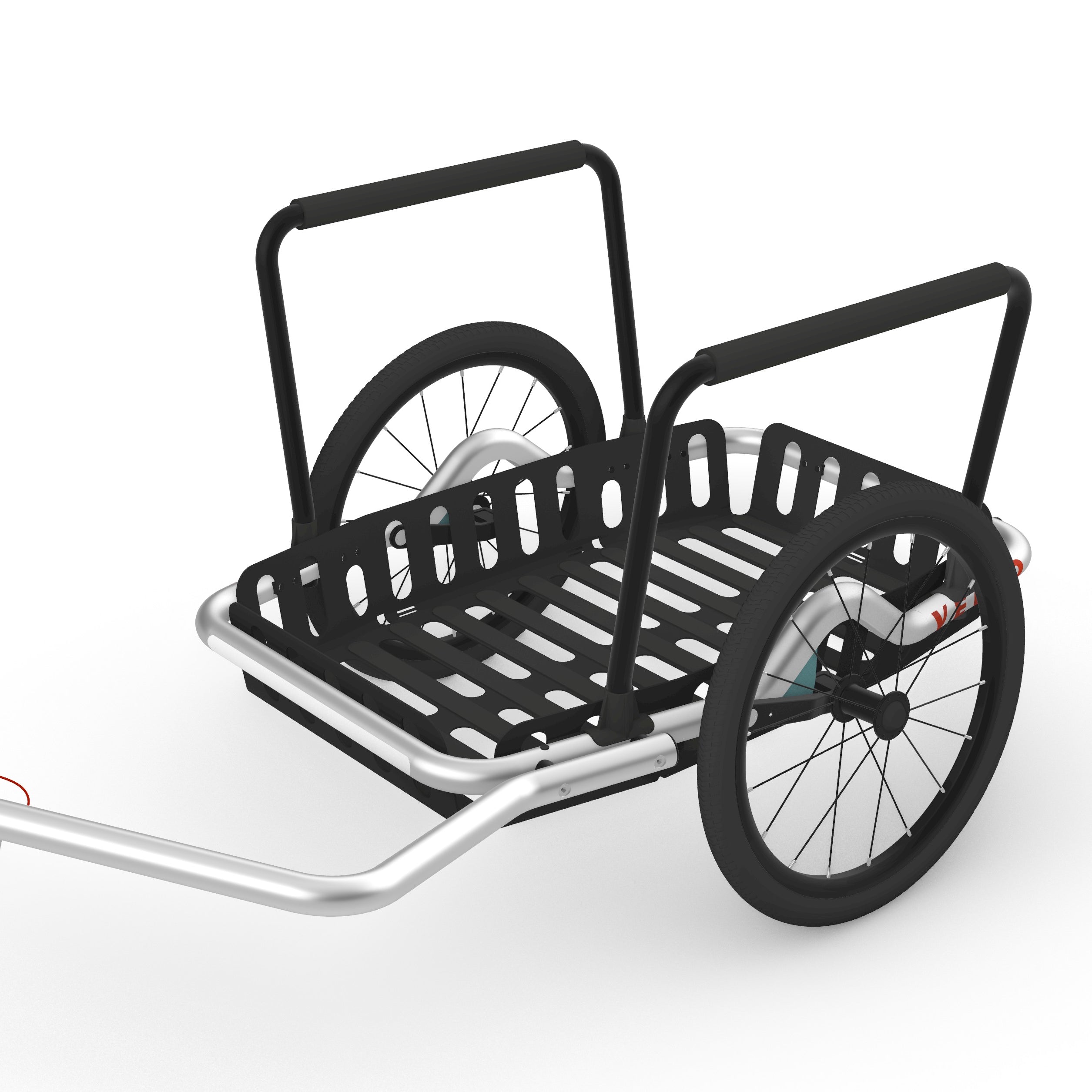 Packbügel für sperriges Fahrradanhänger-Gepäck am VEOLO montiert