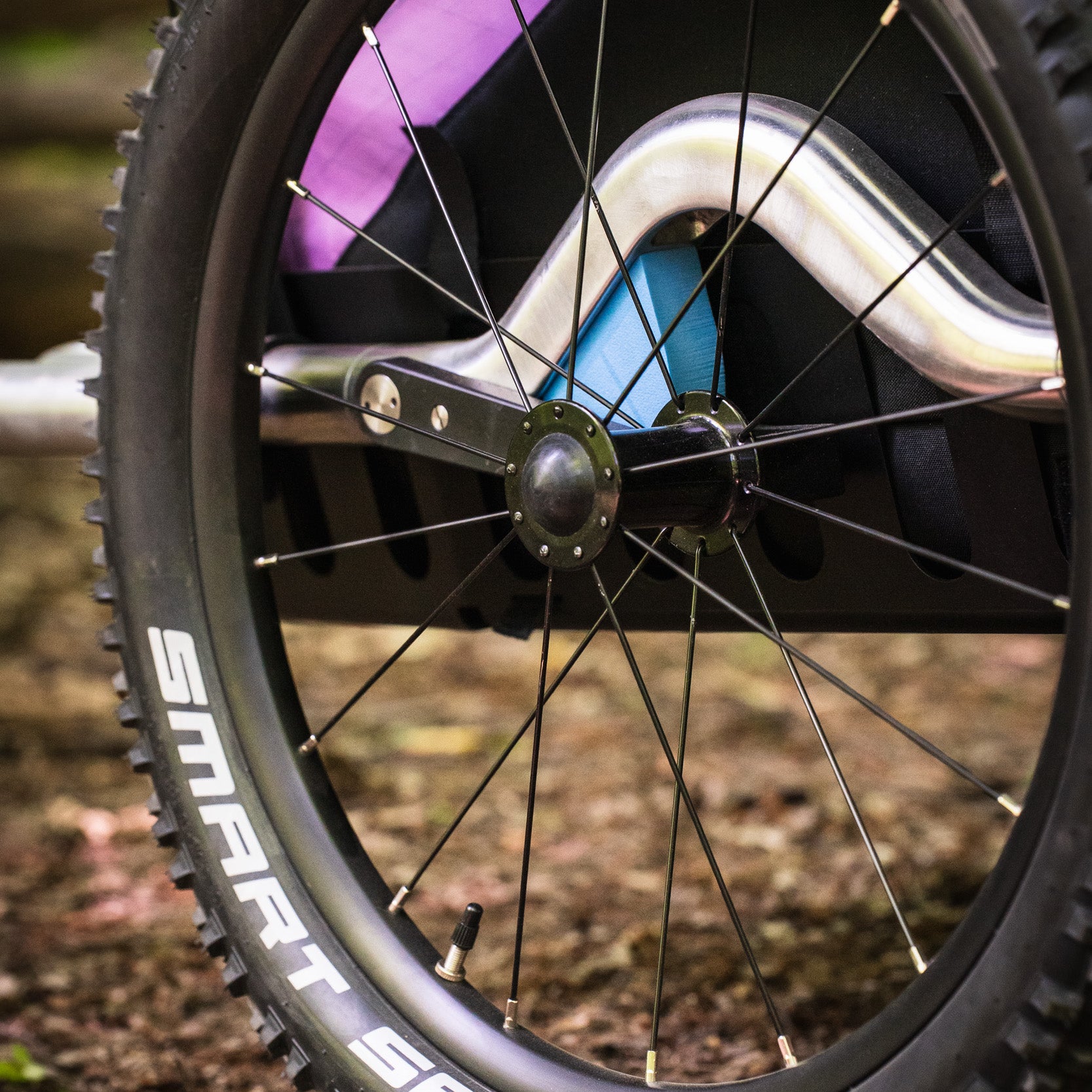 Federung am Hundeanhänger im Detail