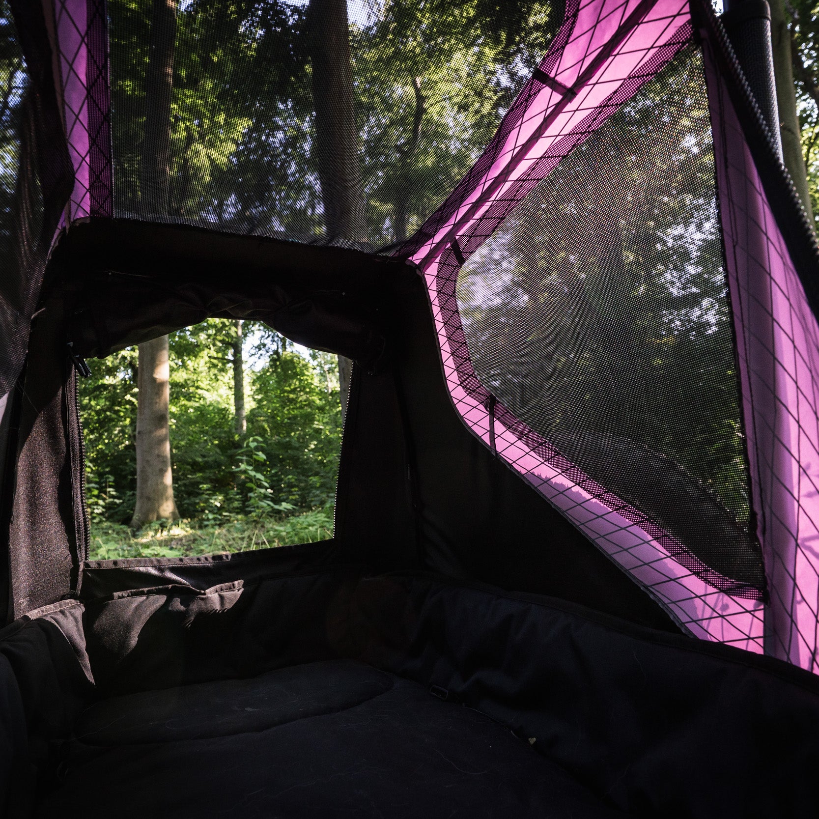 Großzügiges Platzangebot und gute Durchlüftung im veolo Hundeanhänger