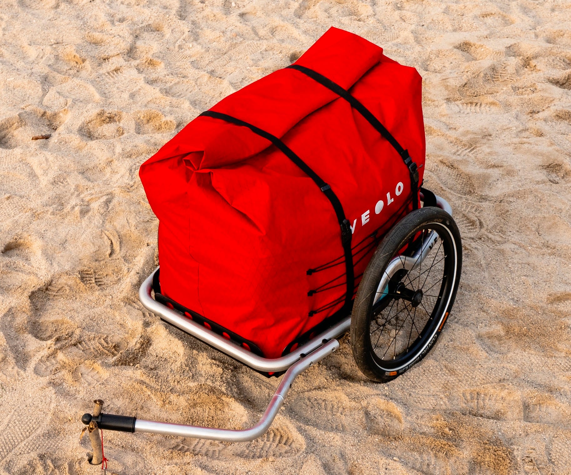 fahrradanhänger rot Packsack rot – VEOLO