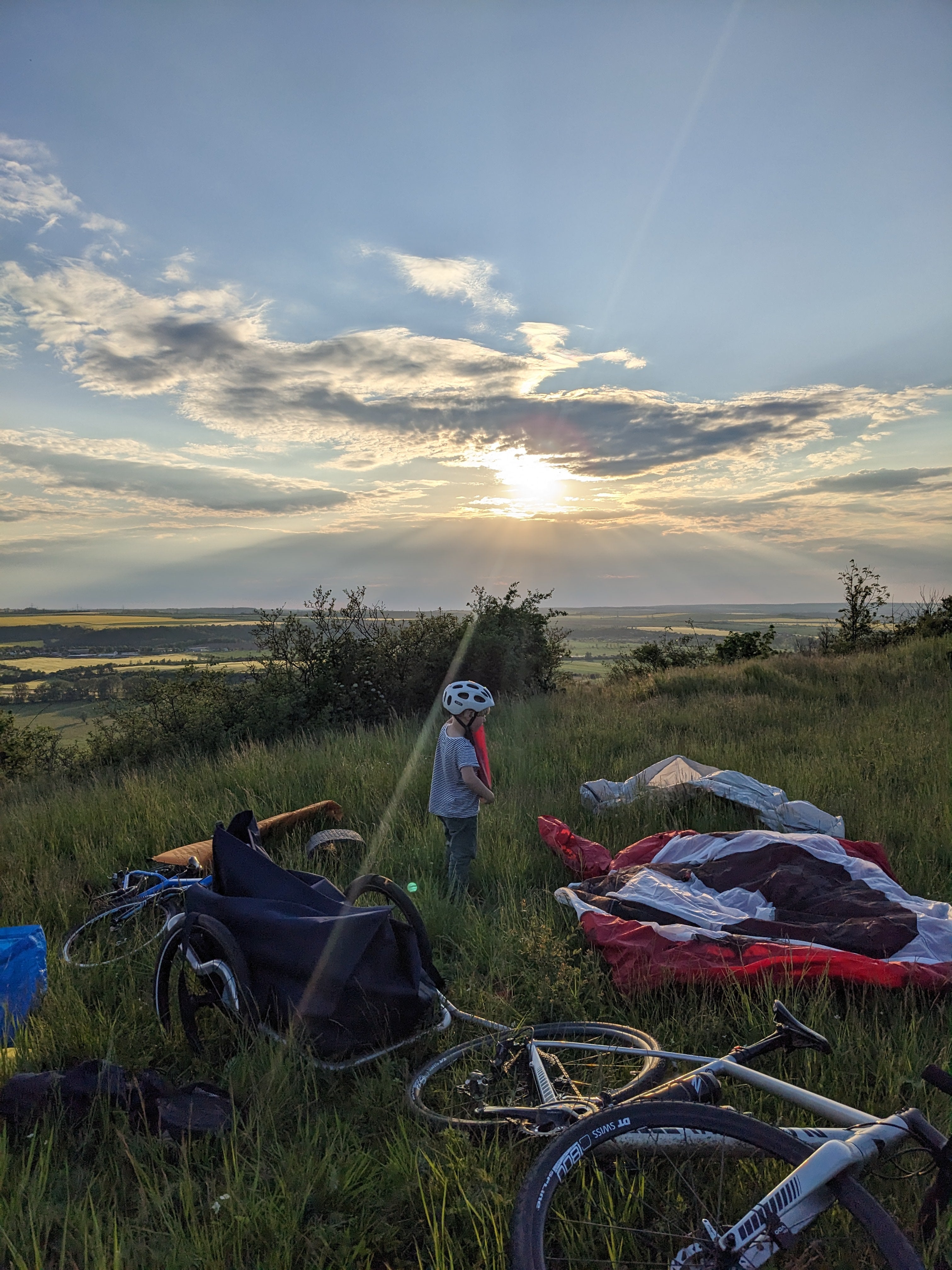 Camping mit Fahrradanhänger