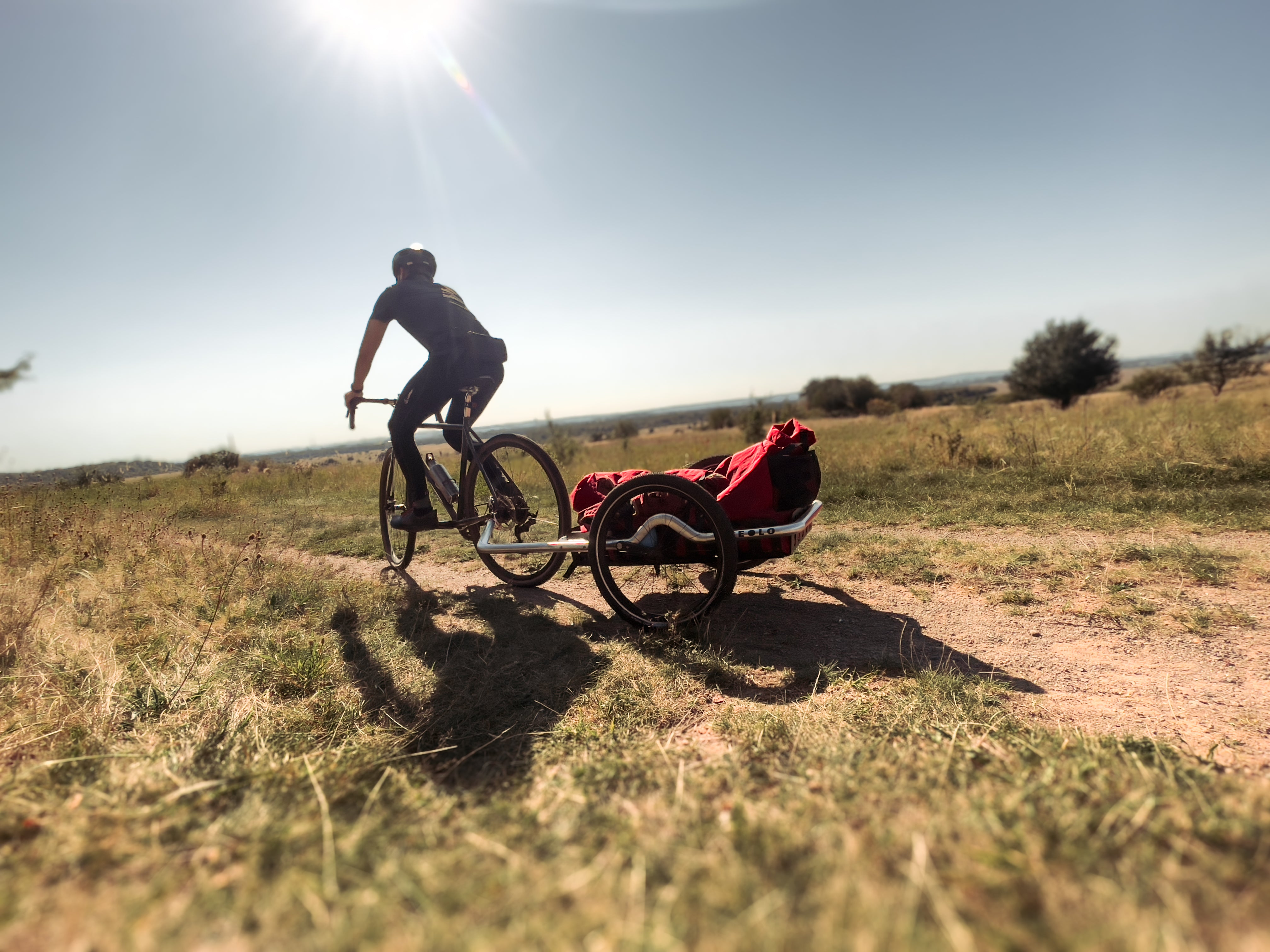 veolo fahrradanhaenger Radtour gravelbike